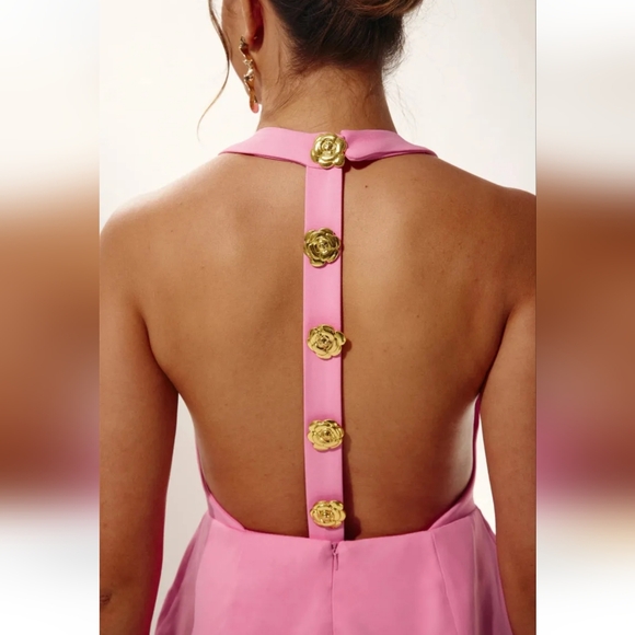 NWT Sunfere Backless Mini Dress Size S - Picture 5 of 8